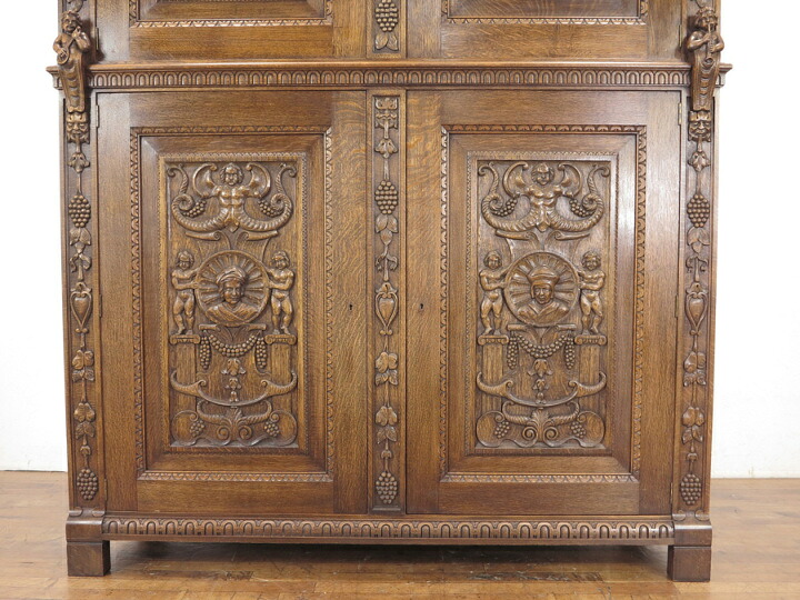 らんイタリア製 大型アンティークキャビネット らんイタリア製 大型