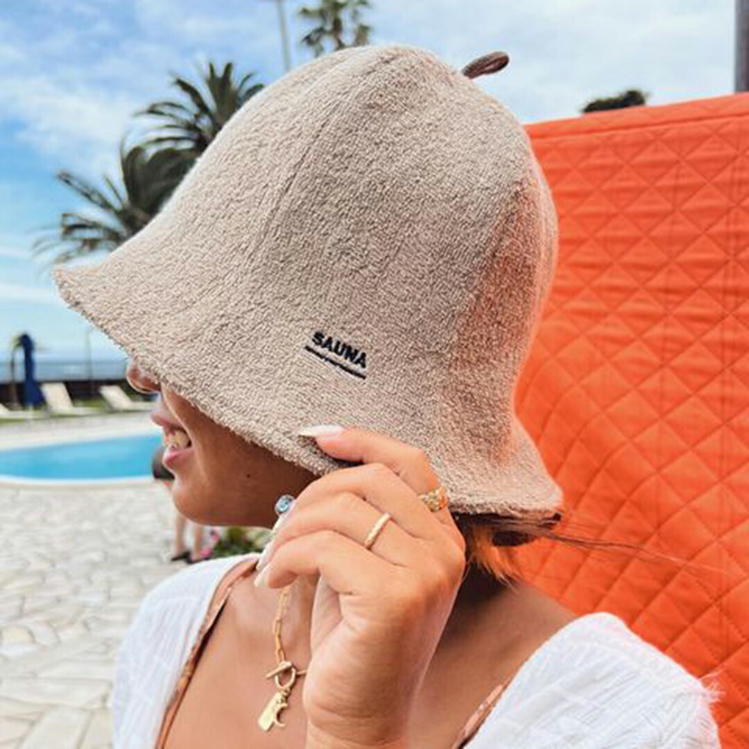 I ❤️ SAUNA サウナハット アイボリー