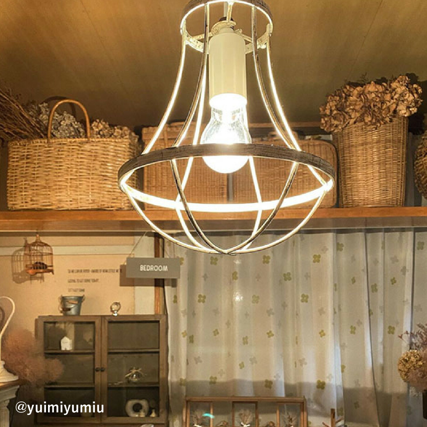 送料無料】フレンチシャビー/アンティーク ペンダントライト2個セット