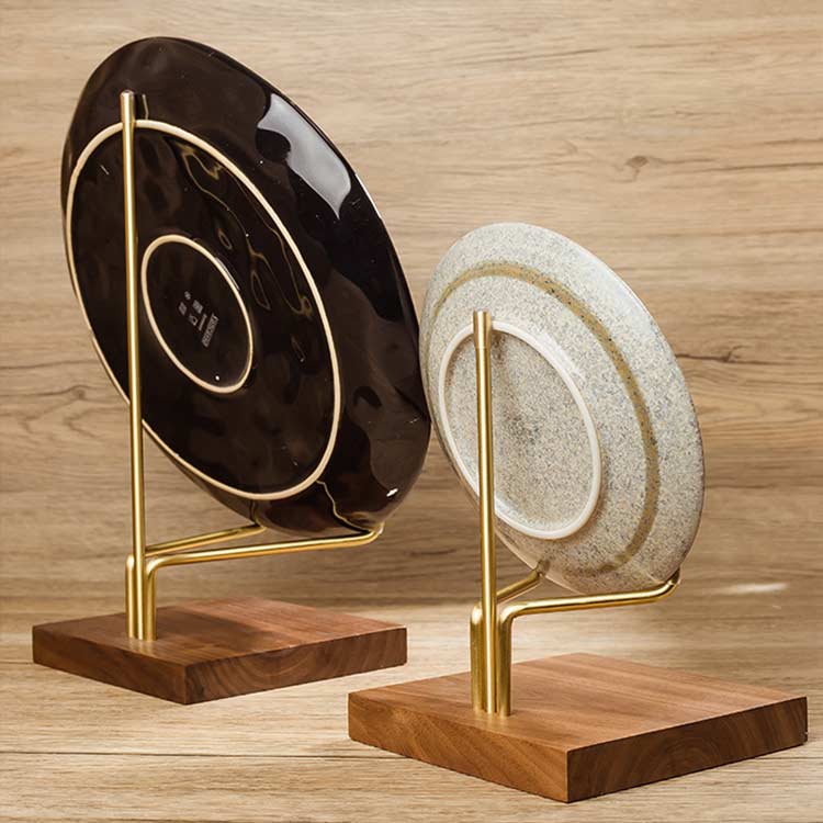 楽天市場】天然木 皿たて 小物 インテリア ガラス皿 ディスプレイ