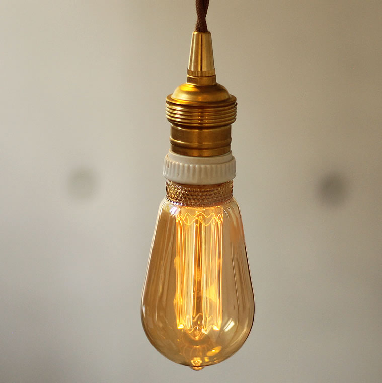 リーフ様 E26 陶器ソケットx2 ペンダントランプ アンティーク リーフ様