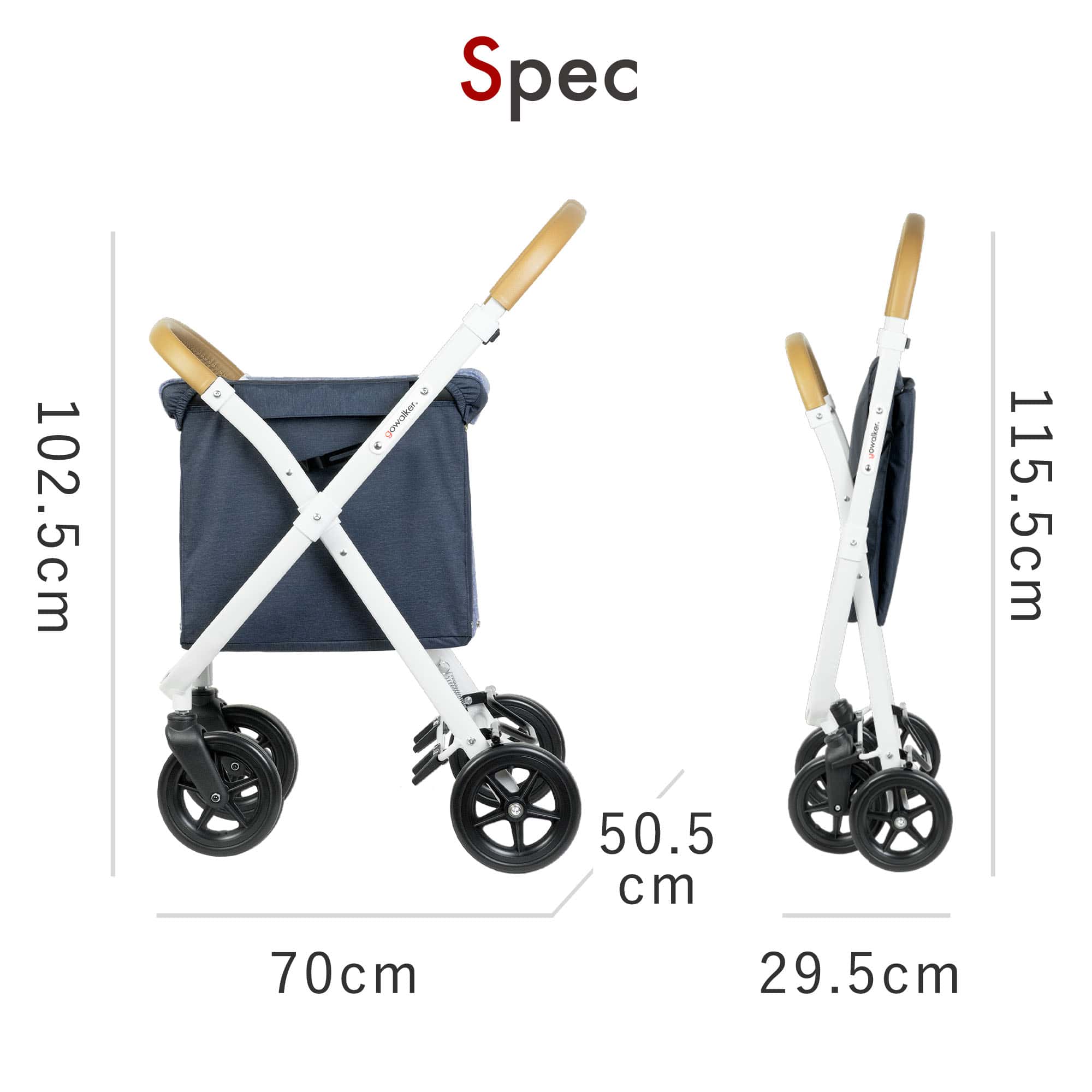 楽天市場】軽量 コンパクト ペットカート ゴーウォーカー 折りたたみ