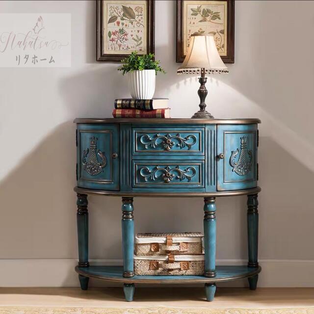 楽天市場】高級コンソールテーブル 玄関テーブル 花台 アンティーク調