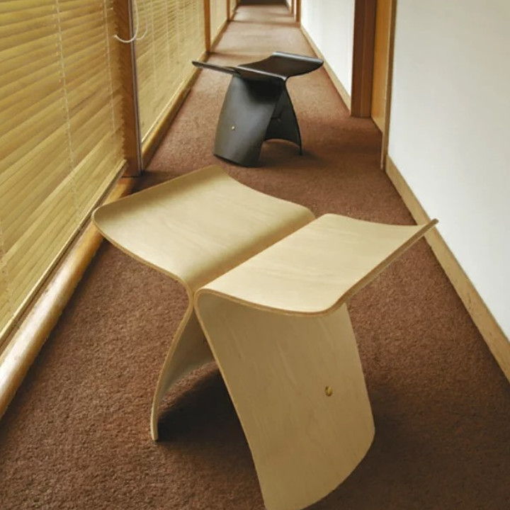 天童木工 バタフライスツール 品番S-0521RW-ST タグ付き スツール