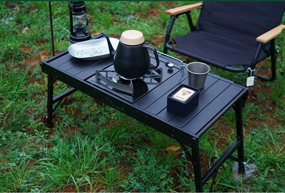 楽天市場】キャンプテーブル フォールディング アルミウッドロー