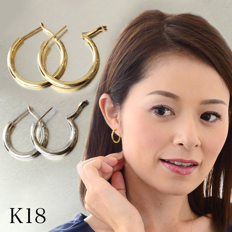 K18YG ピアス2セット
