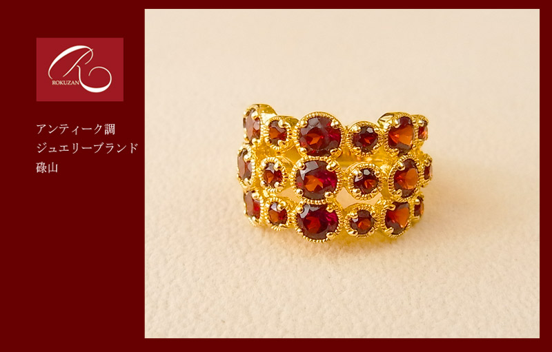 禄山 Roktzan アンティーク ジュエリー ガーネット silver925 楽天市場
