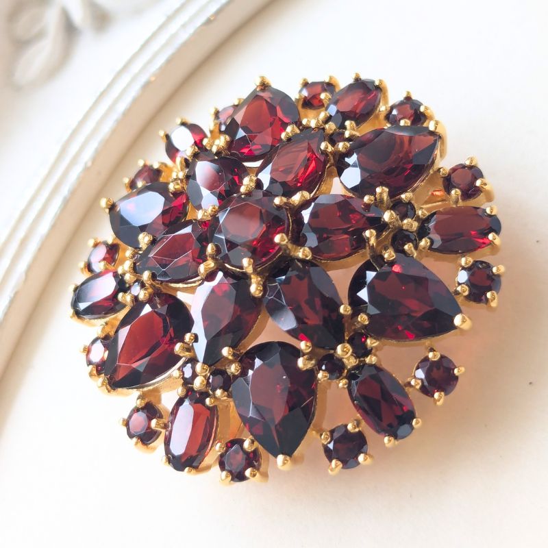 楽天市場】【碌山】 シルバー ガーネット ブローチ ペンダント トップ