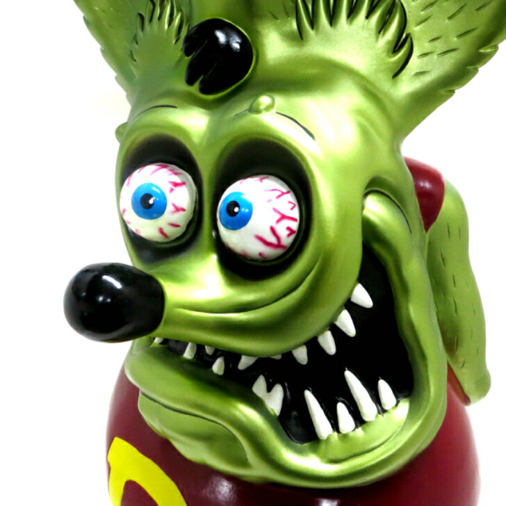 楽天市場】ラットフィンク ジャンボ コインバンク メタリック グリーン