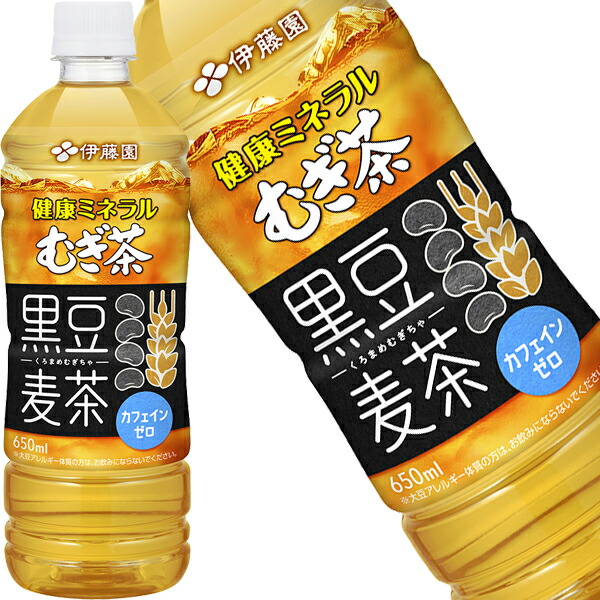 楽天市場】[送料無料] 伊藤園 健康ミネラルむぎ茶 黒豆麦茶 650mlPET
