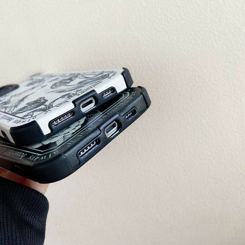 楽天市場】iPhoneケース 花柄 モノクロ シック エレガント