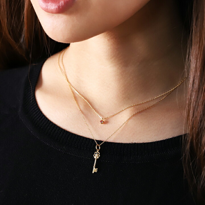 楽天市場】18金 ペンダントトップ k18 レディース シンプル 鍵 お守り