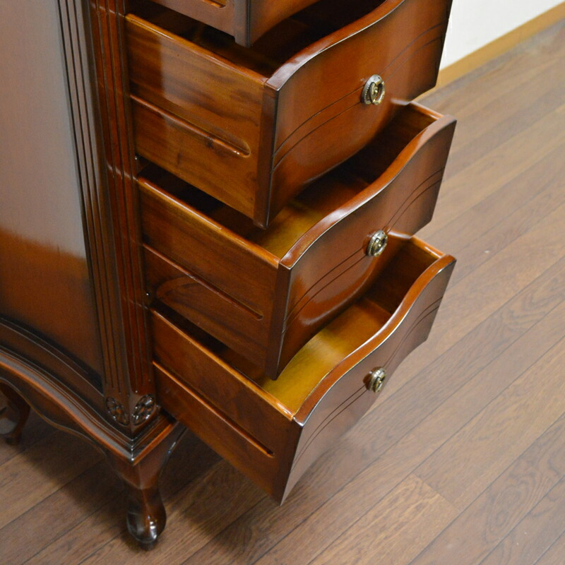 セール⭐︎アンティーク調 猫脚 半円チェスト ミラー セット 節約 楽天