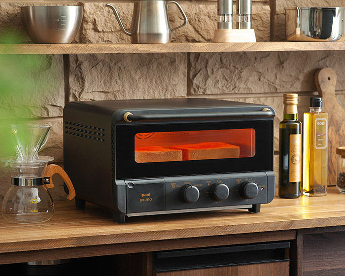 BRUNOブルーノ】スチーム＆ベイクトースターブラック