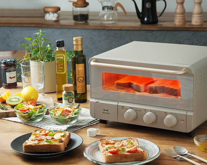 BRUNO crassy+ スチーム＆ベイク トースター ブルーノ 食パン4枚焼き