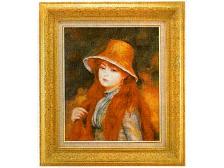 絵画/人物画/ルノアール[帽子の女] F10号/油彩(工藝画) / 名画/印象派