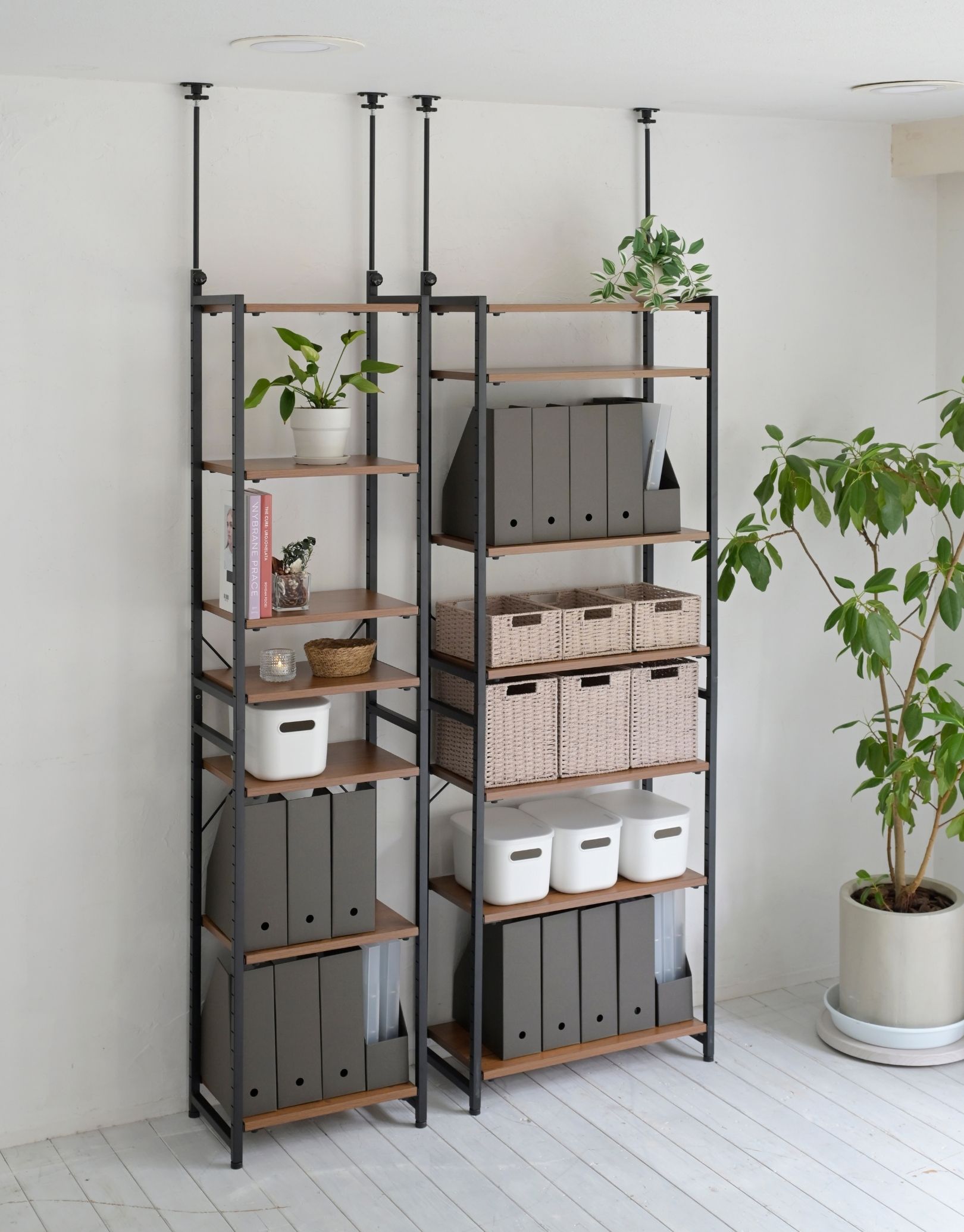 楽天市場】棚が動かせる 突っ張り ラック パントリー 幅25/45/65 奥行