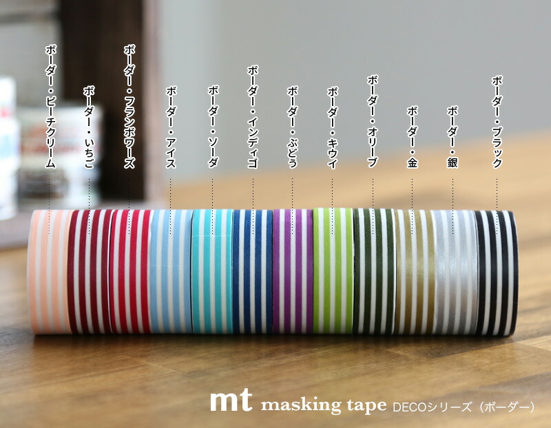 914.新品mtマスキングテープ廃盤ボーダー40個