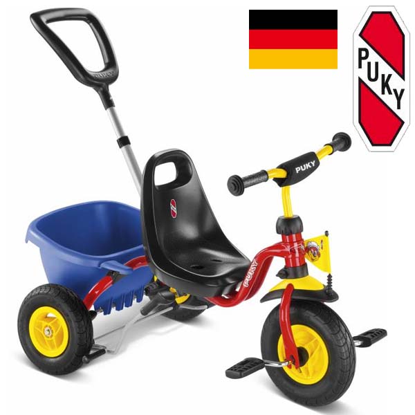PUKY 三輪車 手押し可能 ドイツ製 前かご 後ろかご付き PUKY 三輪車 手押し可能 ドイツ製 前かご 後ろかご付き