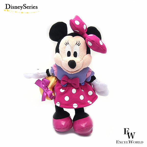 ディズニー ミニー ハート ピンク ブラック スクバ ぬいぐるみバッジ