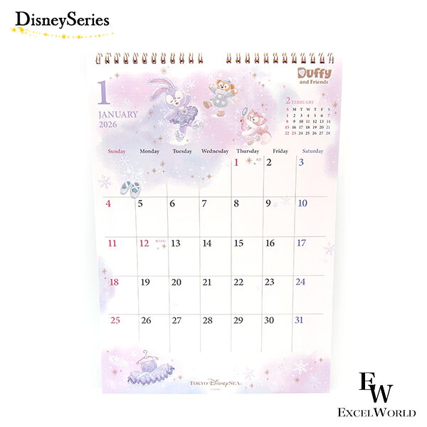楽天市場】ダッフィー 2026 壁掛けカレンダー 東京ディズニーシー限定