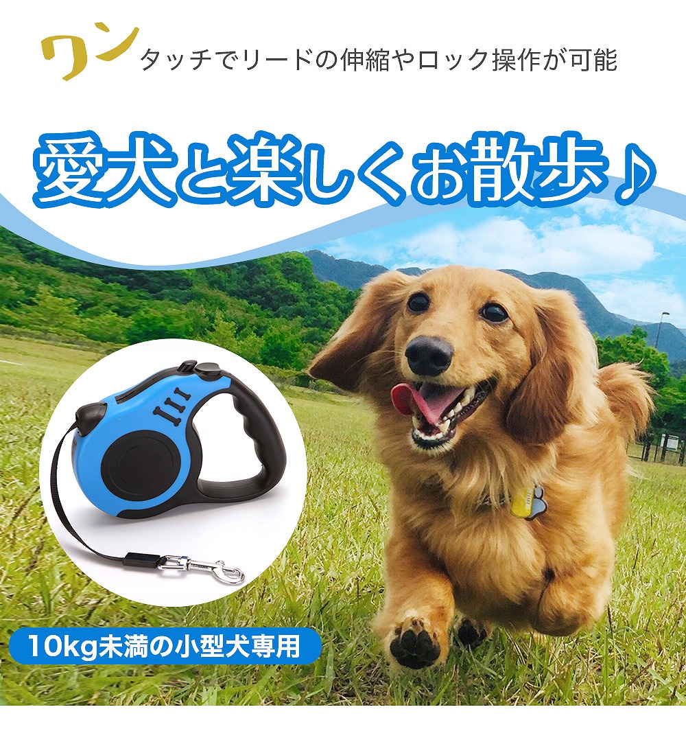 楽天市場】犬 リード 首輪 伸縮リード 巻き取り 自動巻き取り 長い