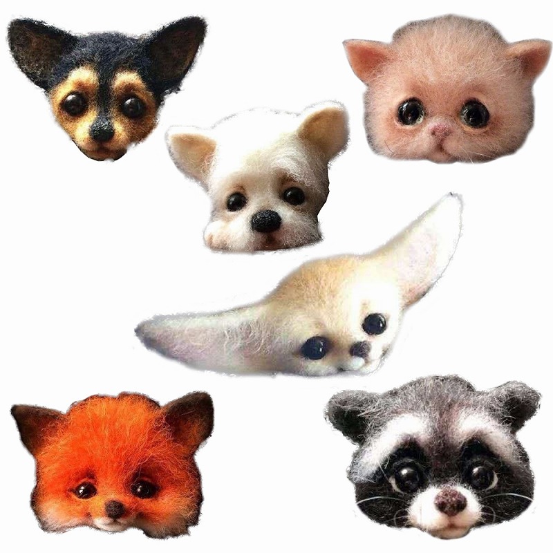 楽天市場】羊毛フェルト キット どうぶつ 6種類 セット 羊毛 フェルト