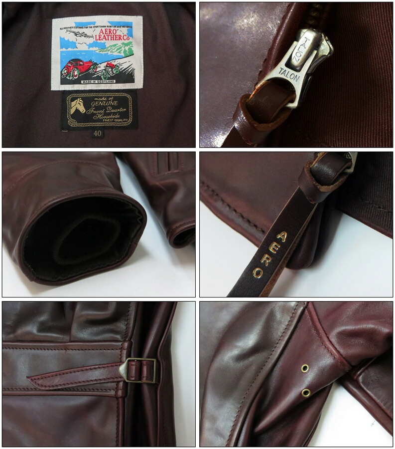 楽天市場】エアロレザー AERO LEATHER ライダースジャケット HALFBELT