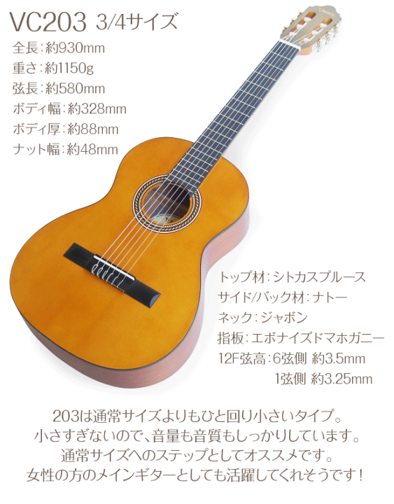 Valencia アコースティックギター オレンジ Valencia VC201 1/4