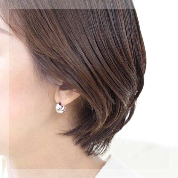 楽天市場】ピアス プラチナ フープピアス 10mm×13mm クロッシング