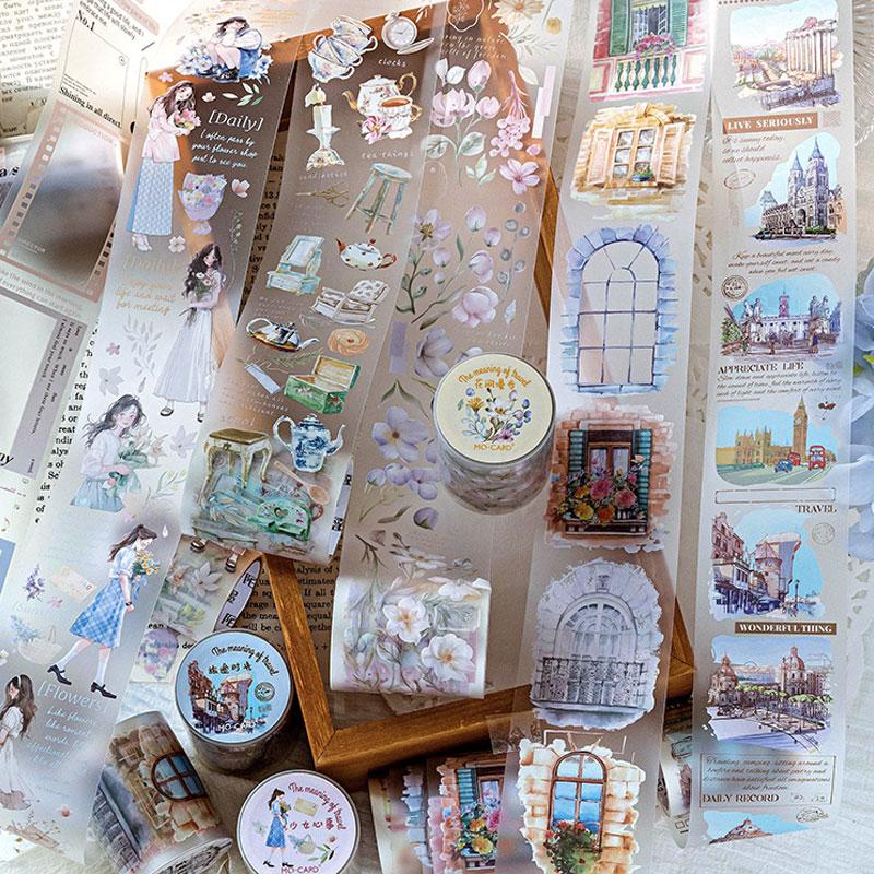 楽天市場】MT295 人物 女性 女の子 花 窓 PET コラージュ 素材