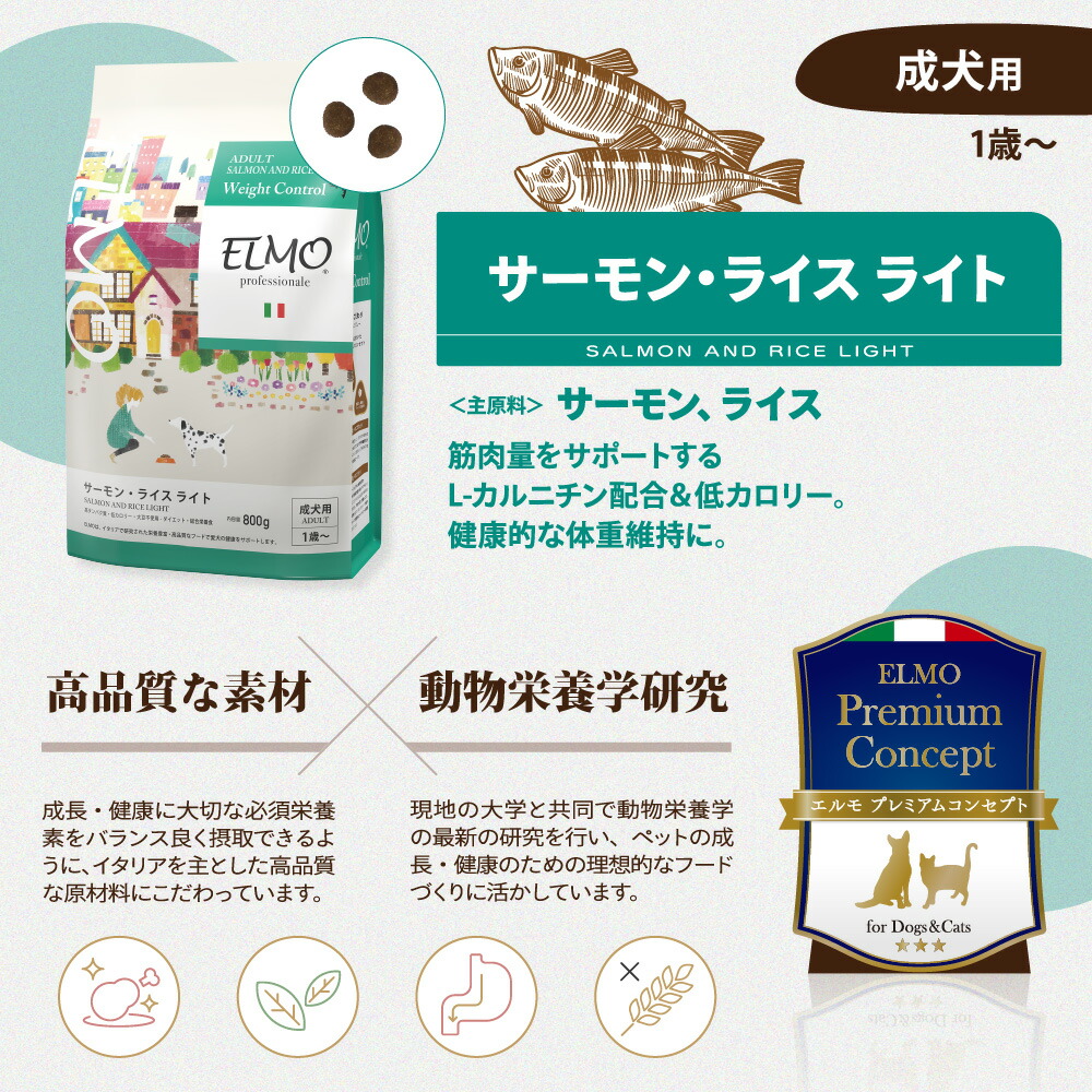 楽天市場】☆【成犬用 イタリア製ドッグフード 3kg】ELMO エルモ