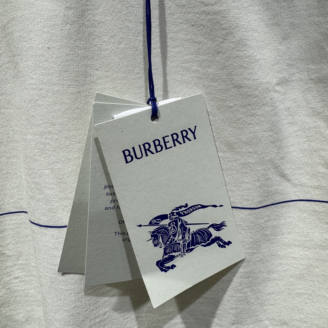 楽天市場】BURBERRY LOGO EMBROIDERY STRIPED T-SHIRT 8083612 SIZE-M