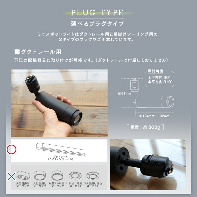 楽天市場】2個セット ダクトレール ライト エジソンスマート ミニ