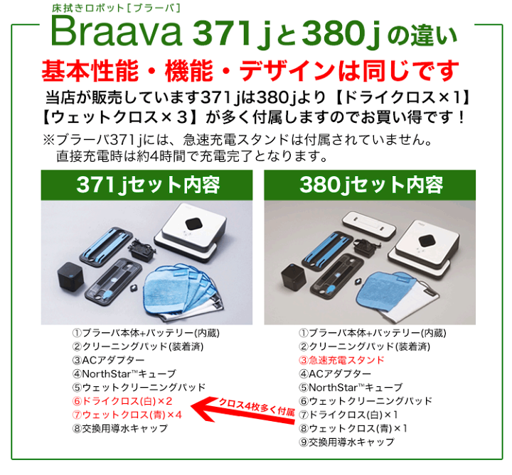 楽天市場】アイロボット iRobot 床拭きロボットブラーバ Braava371j