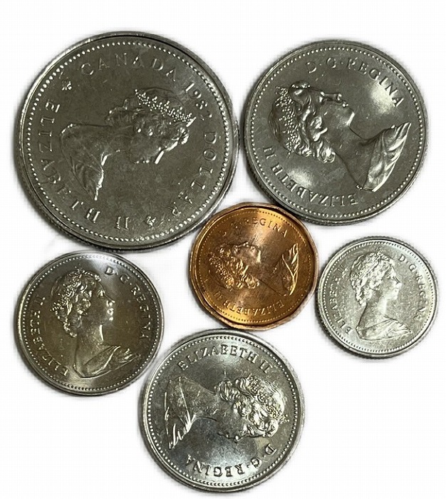 楽天市場】エリザベス女王 6枚貨幣セット 年代ランダム カナダ ドル
