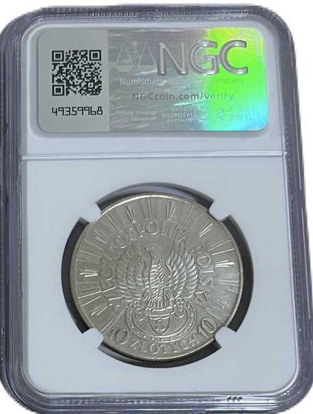 楽天市場】ポーランド銀貨 10z 10ズウォティチ AU NGC 準未使用～極美