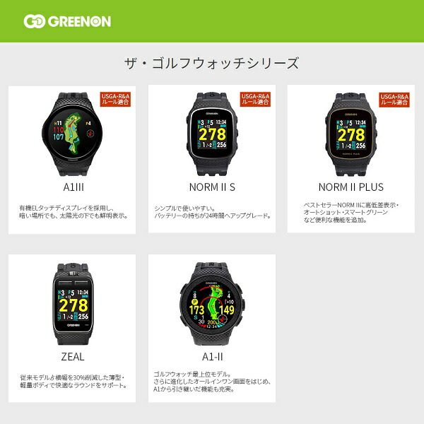 楽天市場】GREENON グリーンオン ZEAL ザゴルフウォッチジール