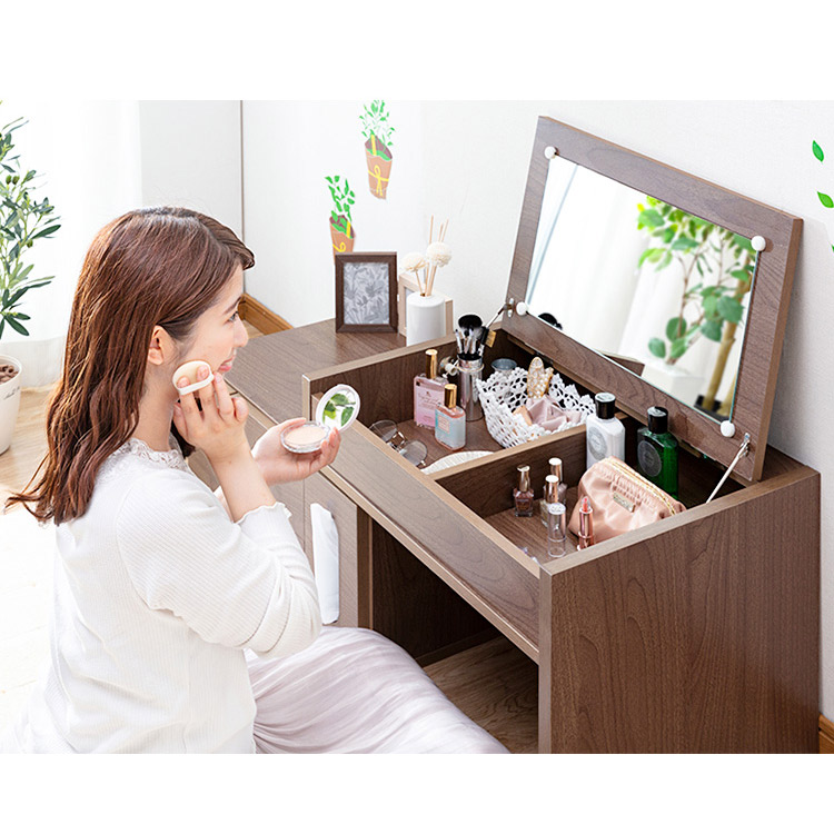 楽天市場】ドレッサー テーブル ロータイプ 伸縮 鏡付き 姫系 可愛い