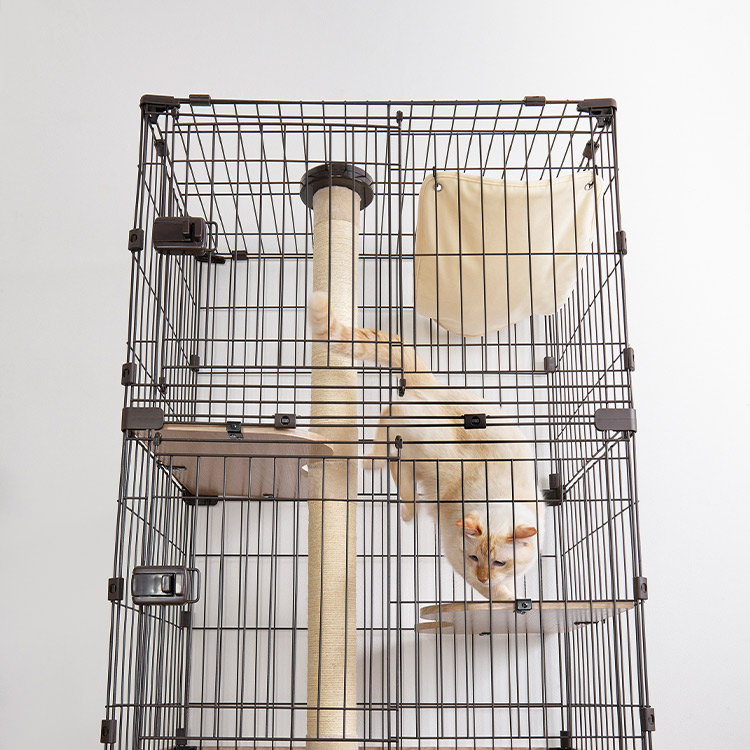 楽天市場】隠れ家キャットランドケージ PKC-800 マットブラウン 猫