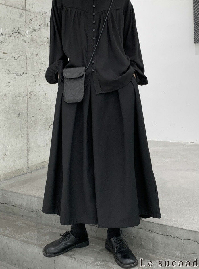 ROSEN-X ローゼンX はかま風パンツ ユニセックス サイドスリット 黒