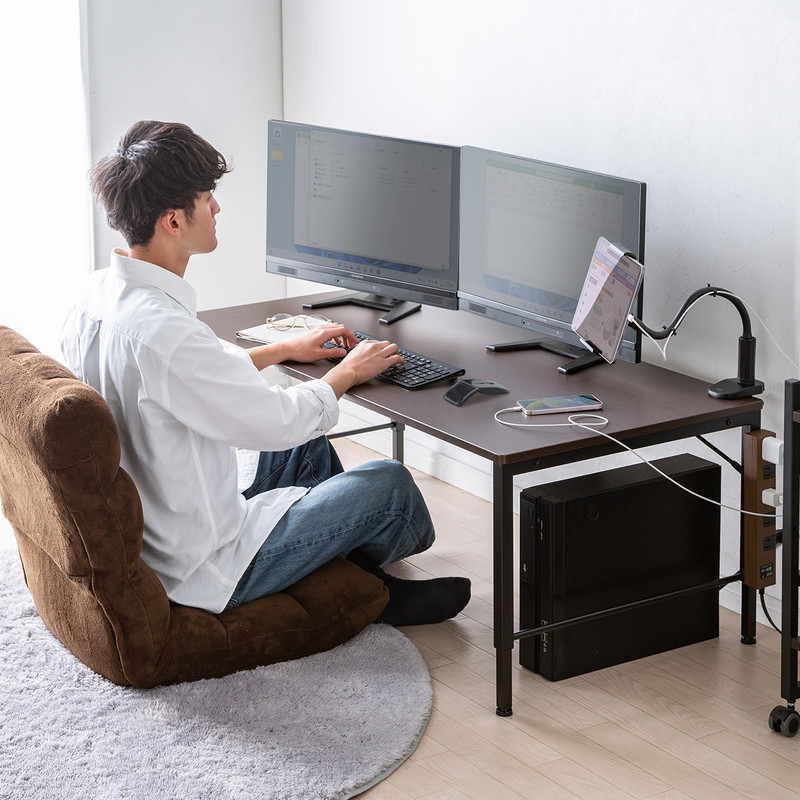 楽天市場】ローデスク ローテーブル 高さ5段階 40〜52cm 横幅120cm