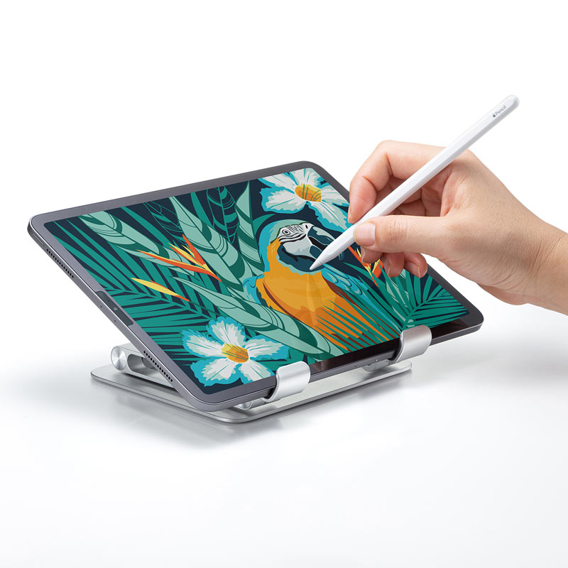 楽天市場】アルミスタンド タブレット用 角度 無段階高さ調整タイプ