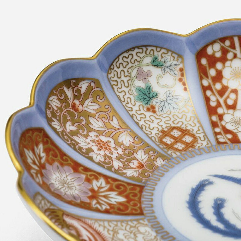 楽天市場】【ふるさと納税】有田焼 染錦金彩鳳凰 ペア菊割取皿【深川製