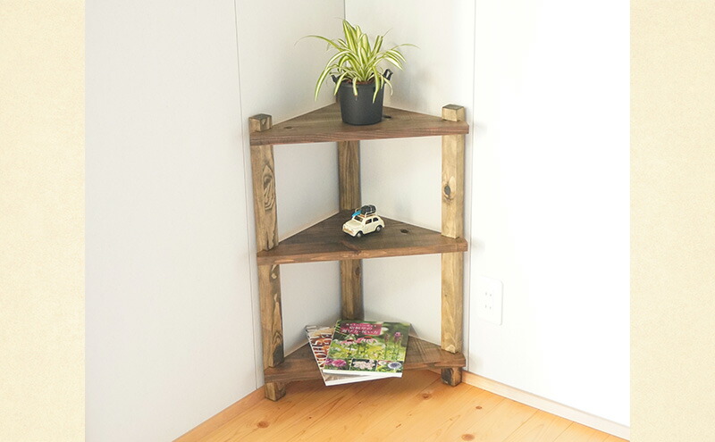 楽天市場】【ふるさと納税】古材 コーナーラック アンティーク 木製