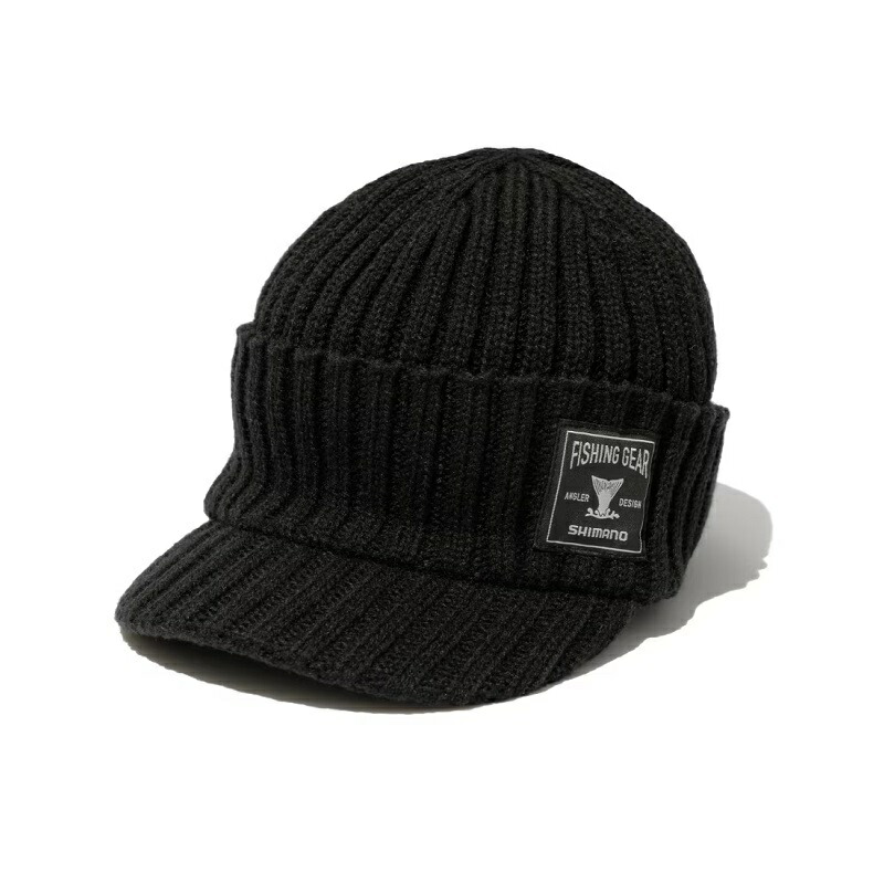 楽天市場】シマノ CA-054X ツバ付キニットキャップ ブラック フリー