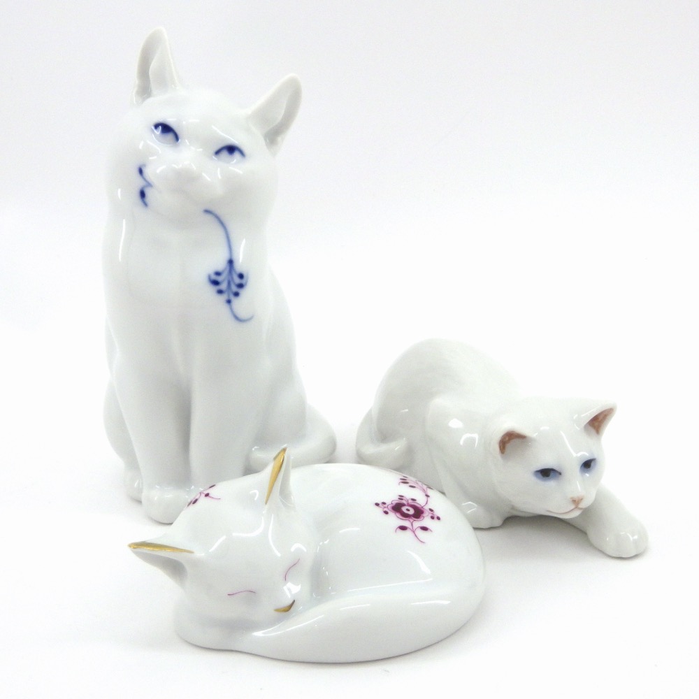 ロイヤルコペンハーゲン フィギュリン 白猫 眠り猫 【公式通販】
