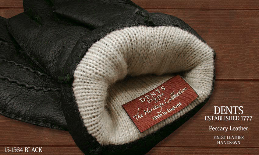 DENTS 15-1564 ペッカリー ブラック サイズ8 黒DENTS デンツペッカリー