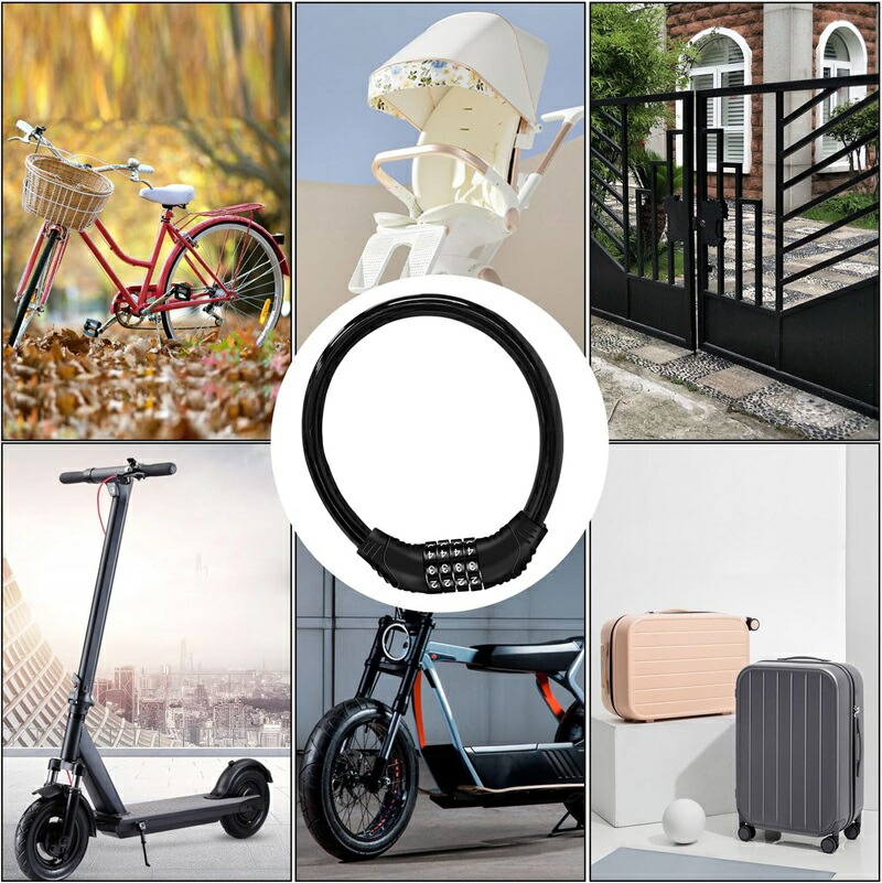 楽天市場】自転車ロック ワイヤーロック 横断面直径約10.5mm 防水 錆び