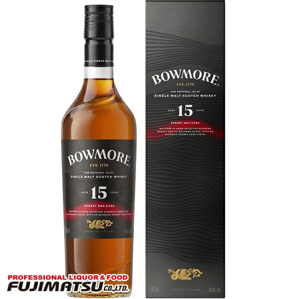楽天市場】ボウモア 15年 ゴールデン&エレガント 43度 1000mlの通販